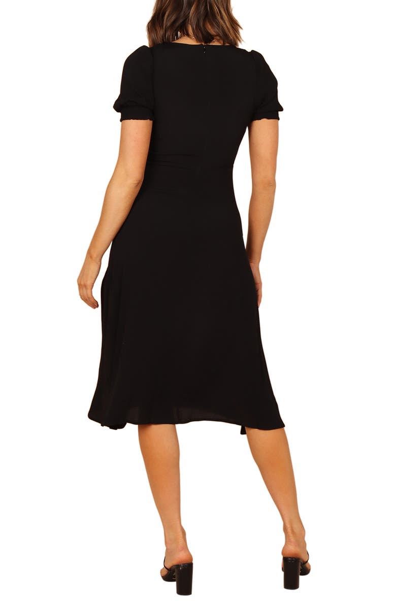 Petal & Pup Franklin Puff Sleeve Dress, Alternate, color, Ebony