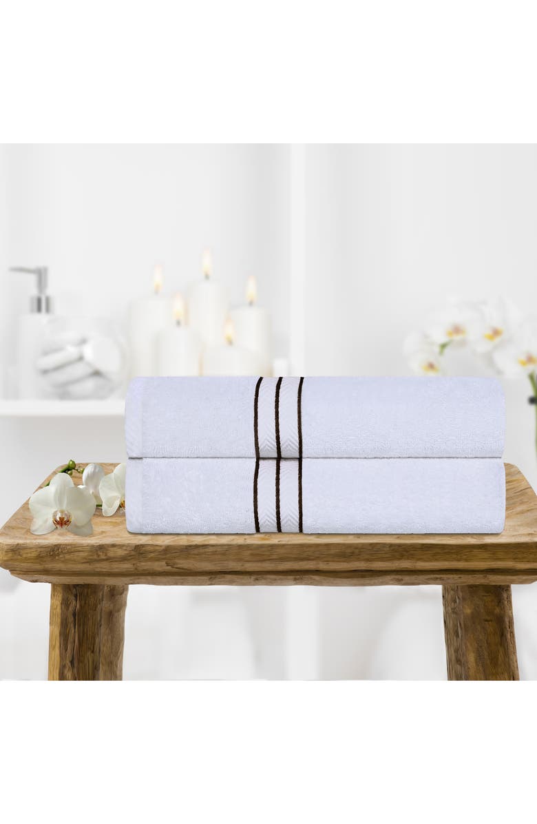 Superior 2-Piece Turkish Cotton Bath Towels, Alternate, color, Chocolate