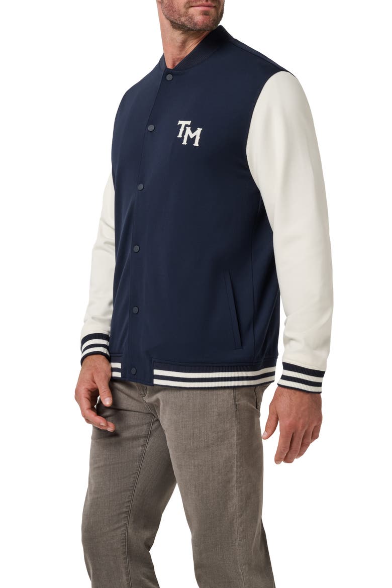 Varsity Club Bomber Jacket, Alternate, color, TOTAL ECLIPSE