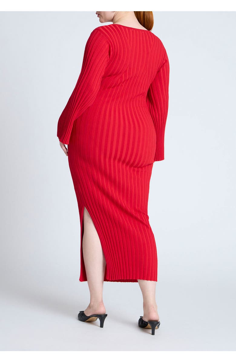 ELOQUII Wide Sleeve Maxi Sweater Dress, Alternate, color, Barbados Cherry
