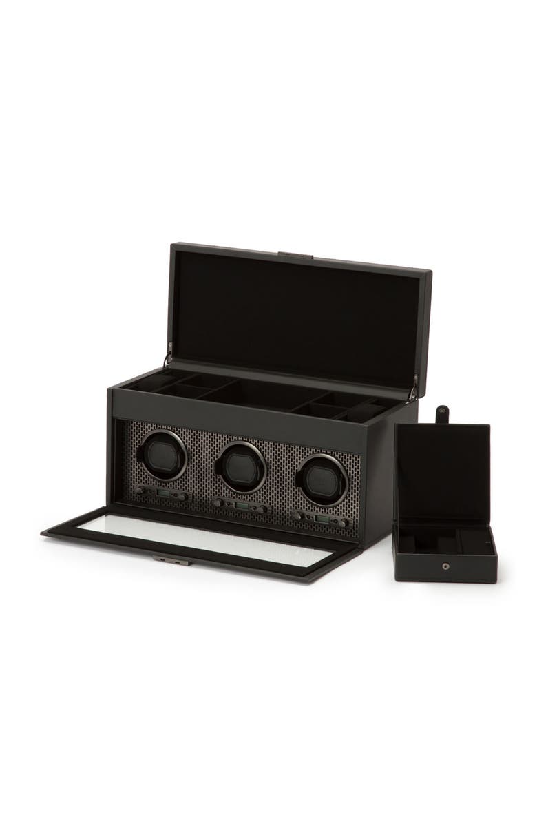 WOLF Axis Triple Watch Winder with Storage, Alternate, color, Powder Coat
