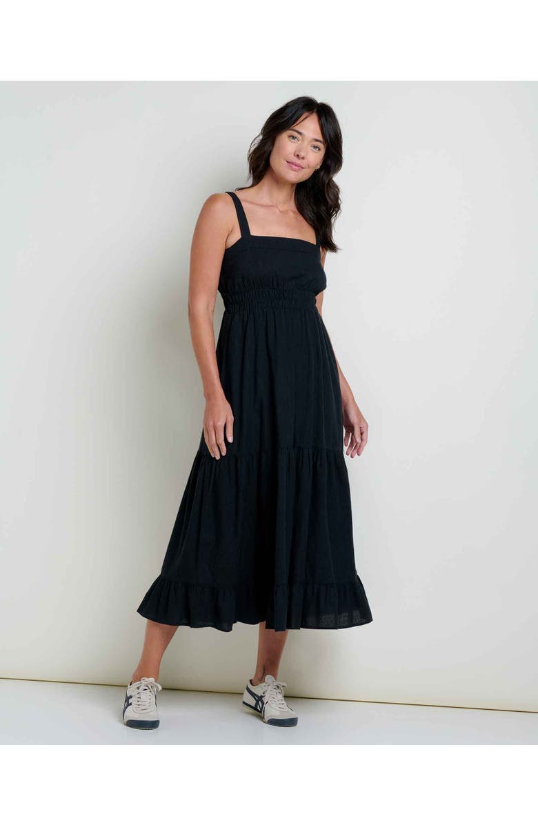 Toad & Co Taj Hemp Tiered Midi Sleeveless Dress, Main, color, 