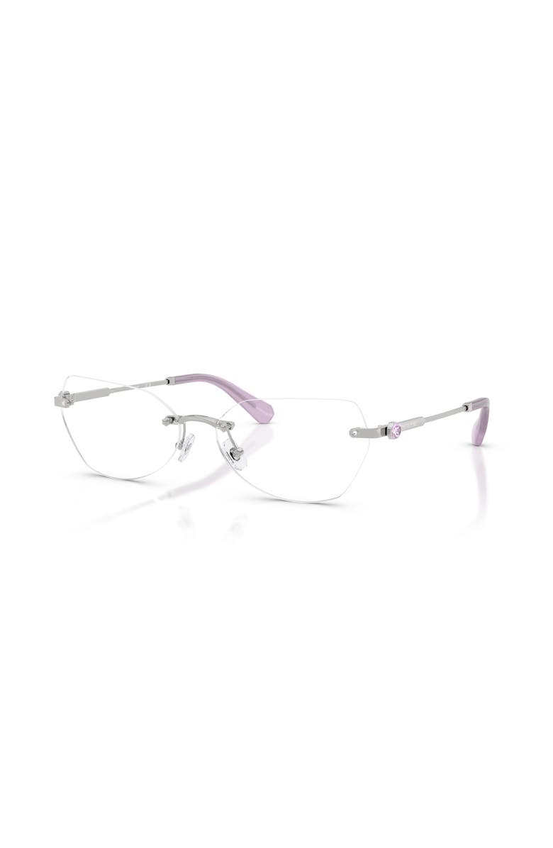 Swarovski 58mm Irregular optical glasses, Main, color, Silver