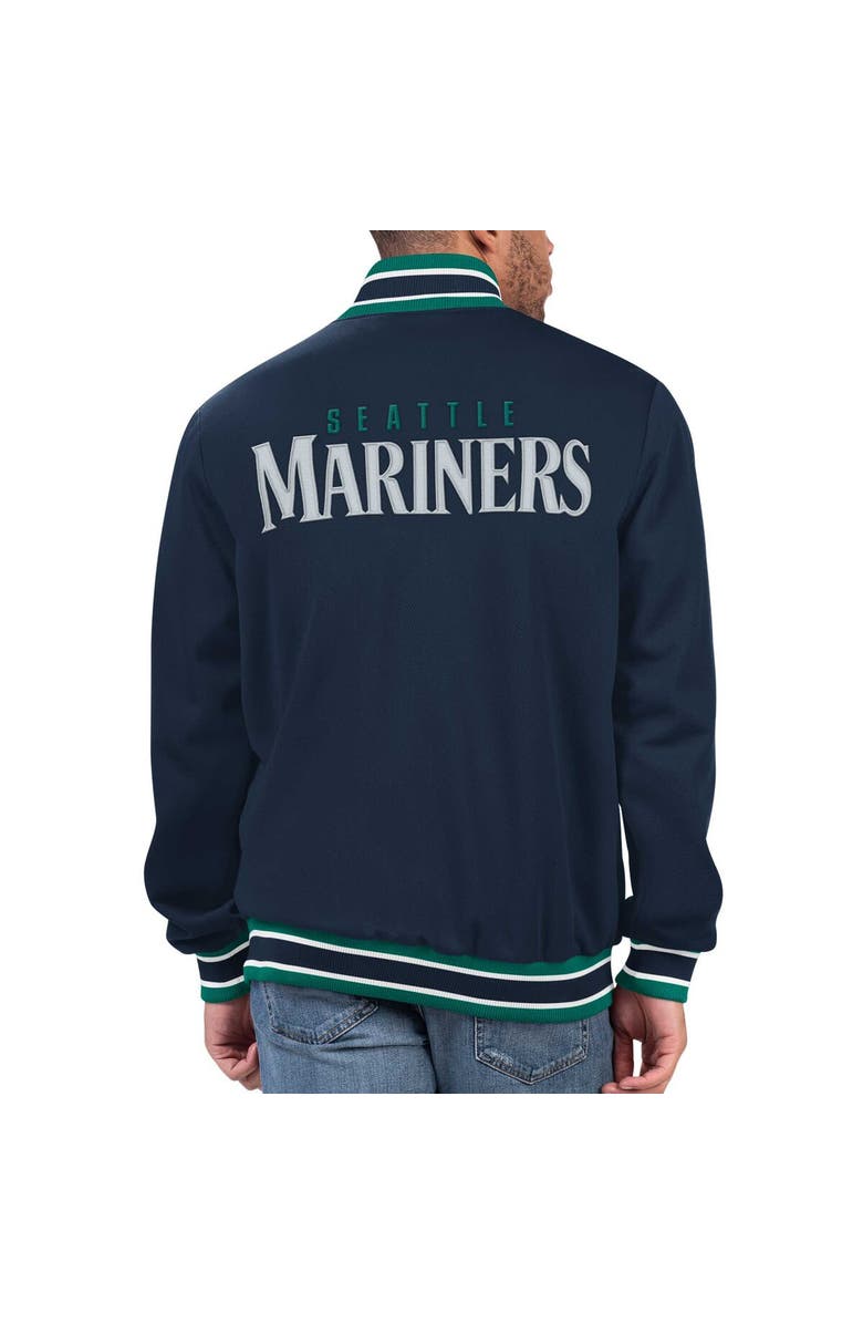 STARTER Men's Starter Navy Seattle Mariners Secret Weapon Full-Snap Jacket, Alternate, color, 