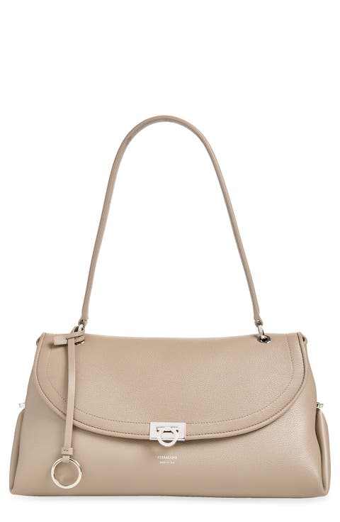 Gancio Leather Shoulder Bag