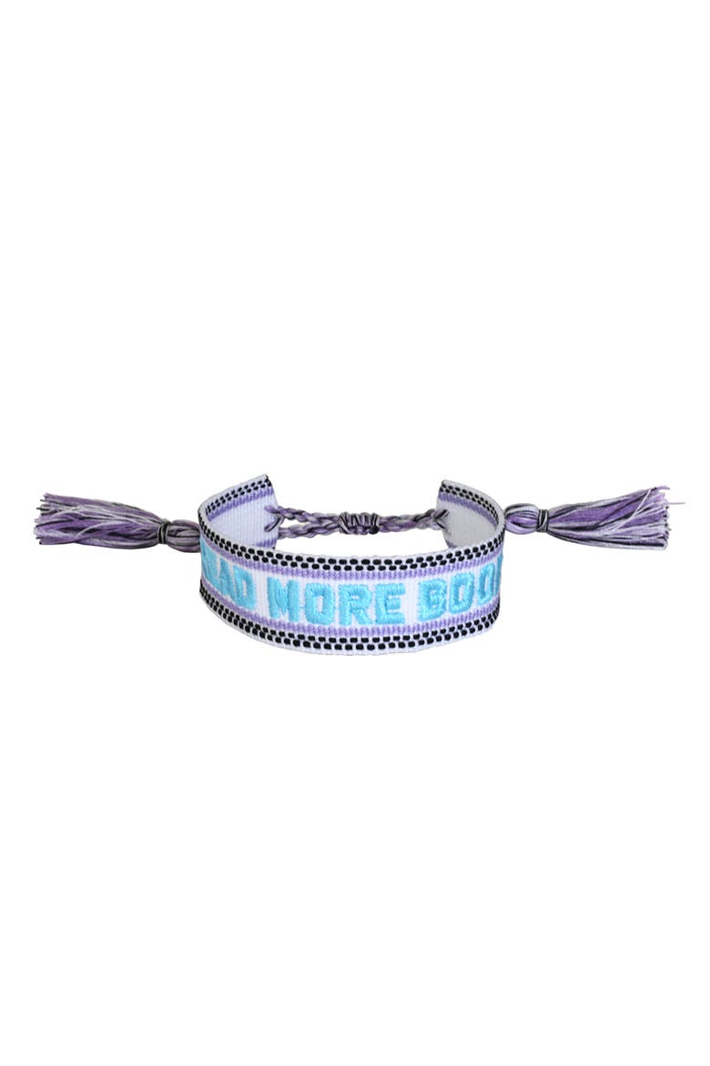 Book Club Themed Embroidered Bracelets - Choose from 8 Style Options, Main, color, Read More Books