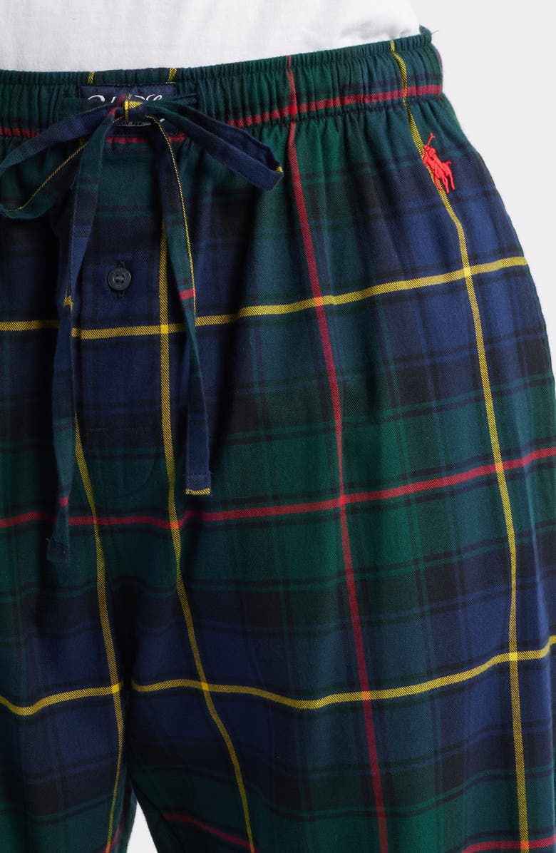 Polo Ralph Lauren Yarn Dyed Plaid Flannel Pajama Pants, Alternate, color, Polo Tartan Print