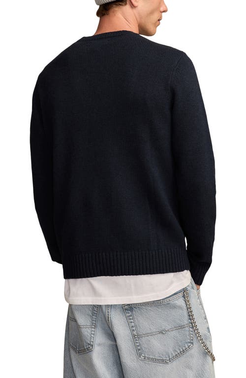 Lucky Brand Mustang Cotton Blend Sweater In Blue