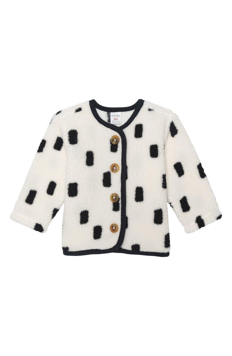 PL Baby by Petit Lem Fleece Jacket, Graphic T-Shirt, Joggers and Headband Set, Alternate, color,