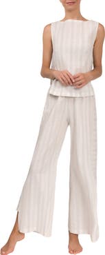 Everyday Ritual Piper Stripe Cotton Pajamas