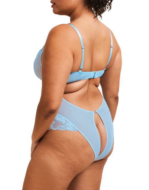 Adore Me Julianna Bodysuit Lingerie In Light Blue