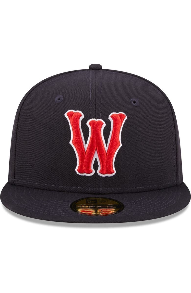 New Era Men's New Era Navy Worcester Red Sox Authentic Collection 59FIFTY Fitted Hat, Alternate, color, 
