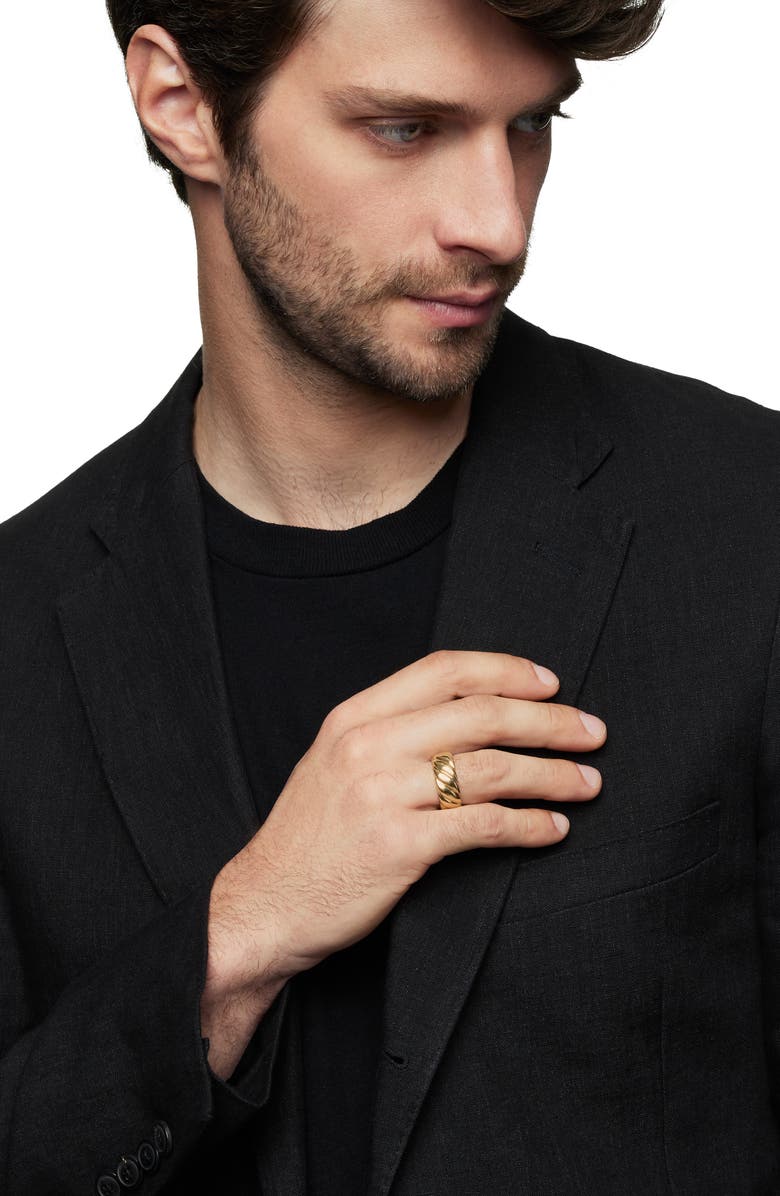 David Yurman Sculpted Cable Contour Band Ring in 18K Yellow Gold, 9mm, Alternate, color, 18K Yellow Gold