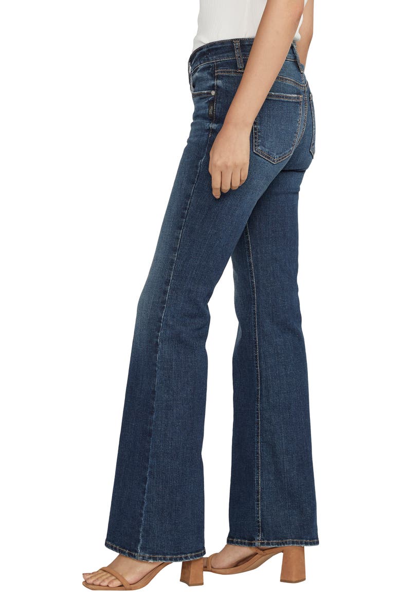 Suki Curvy Exposed Button Mid Rise Flare Jeans, Alternate, color, INDIGO