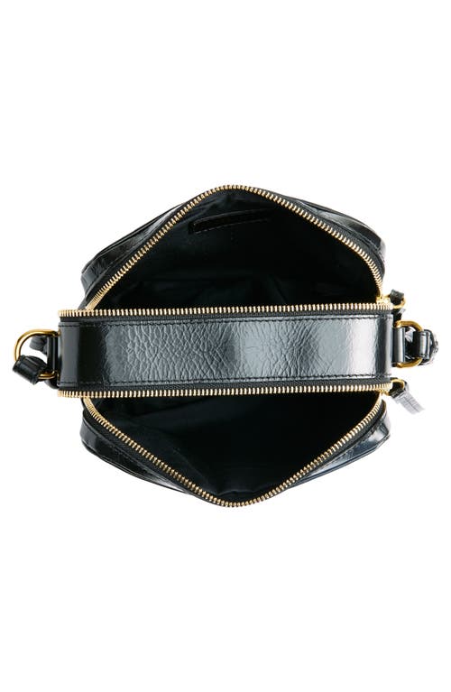 Isabel Marant Wardy Crinkle Leather Camera Bag In Black