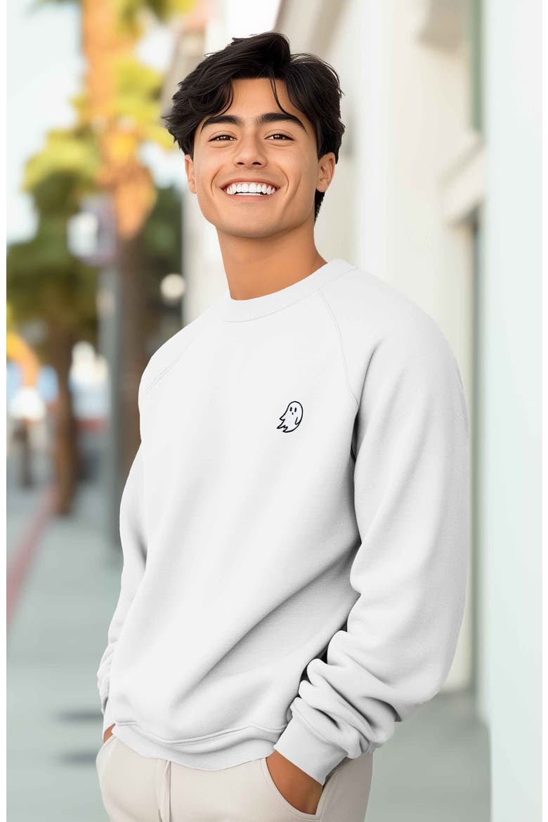 Ghost Fleece Sweatshirt, Alternate, color, White