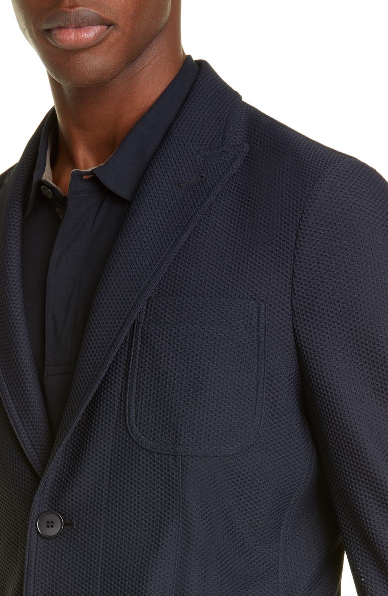 Giorgio Armani Classic Fit Knit Blazer, Alternate, color,