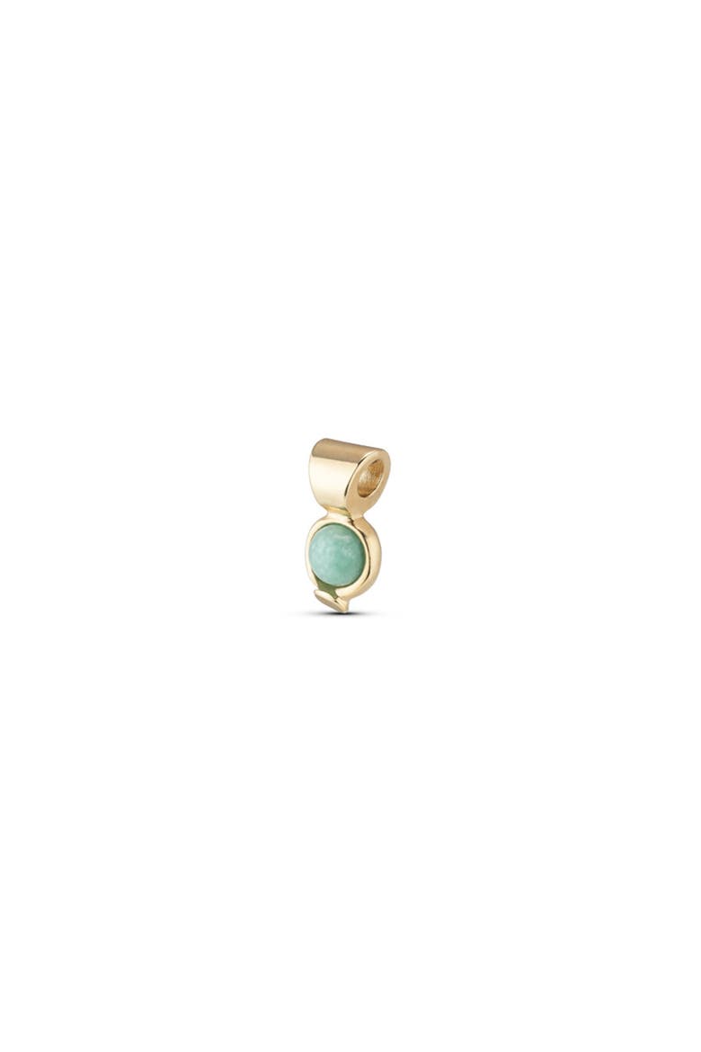 Charm Plated In 18K Gold And Amazonite Stone, Alternate, color, Gold