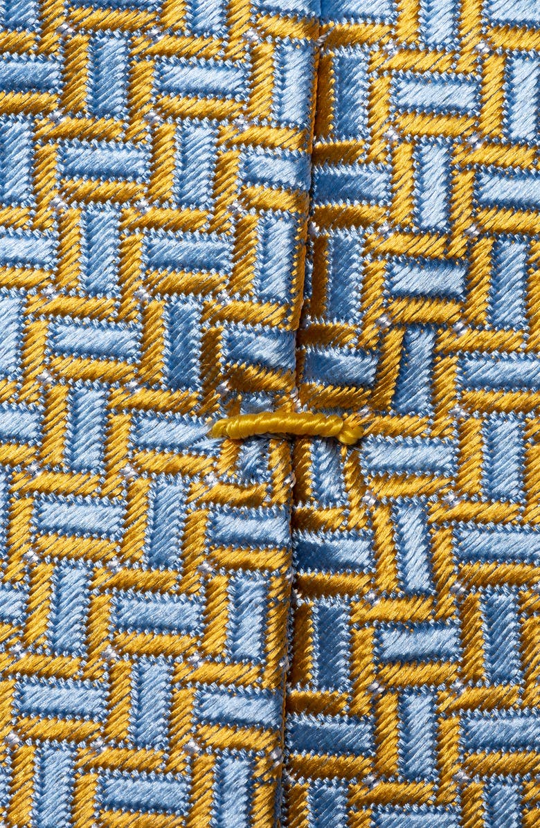 Eton Geometric Silk Tie, Alternate, color, Lt/ Pastel Yellow