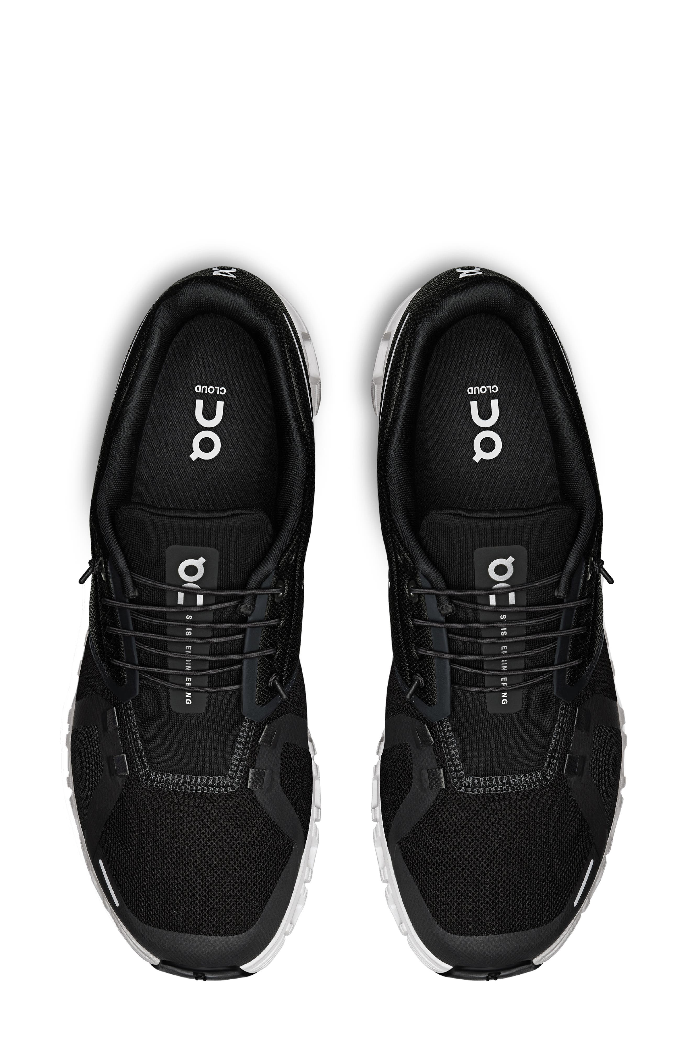 On Cloud 6 Sneaker, Alternate, color, Black/ White