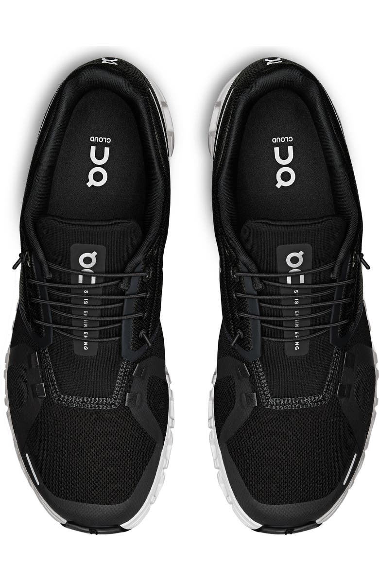 On Cloud 6 Sneaker, Alternate, color, Black/ White