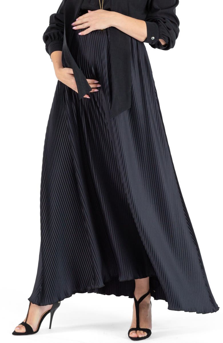 Cache Coeur Plissé Maternity Maxi Skirt, Main, color, 