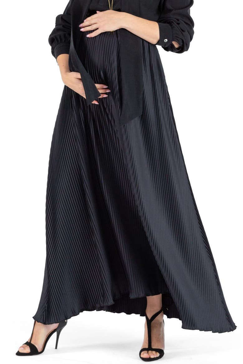 Plissé Maternity Maxi Skirt video