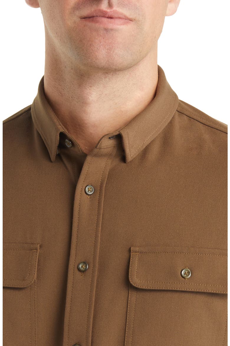 Upstate Stretch Flannel Button-Up Shirt, Alternate, color, OLIVE BRANCH SOLID