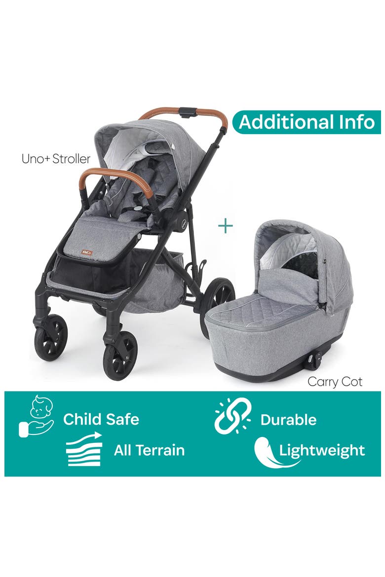 Uno+ Luxury Stroller Bundle, Alternate, color, PEARL GREY