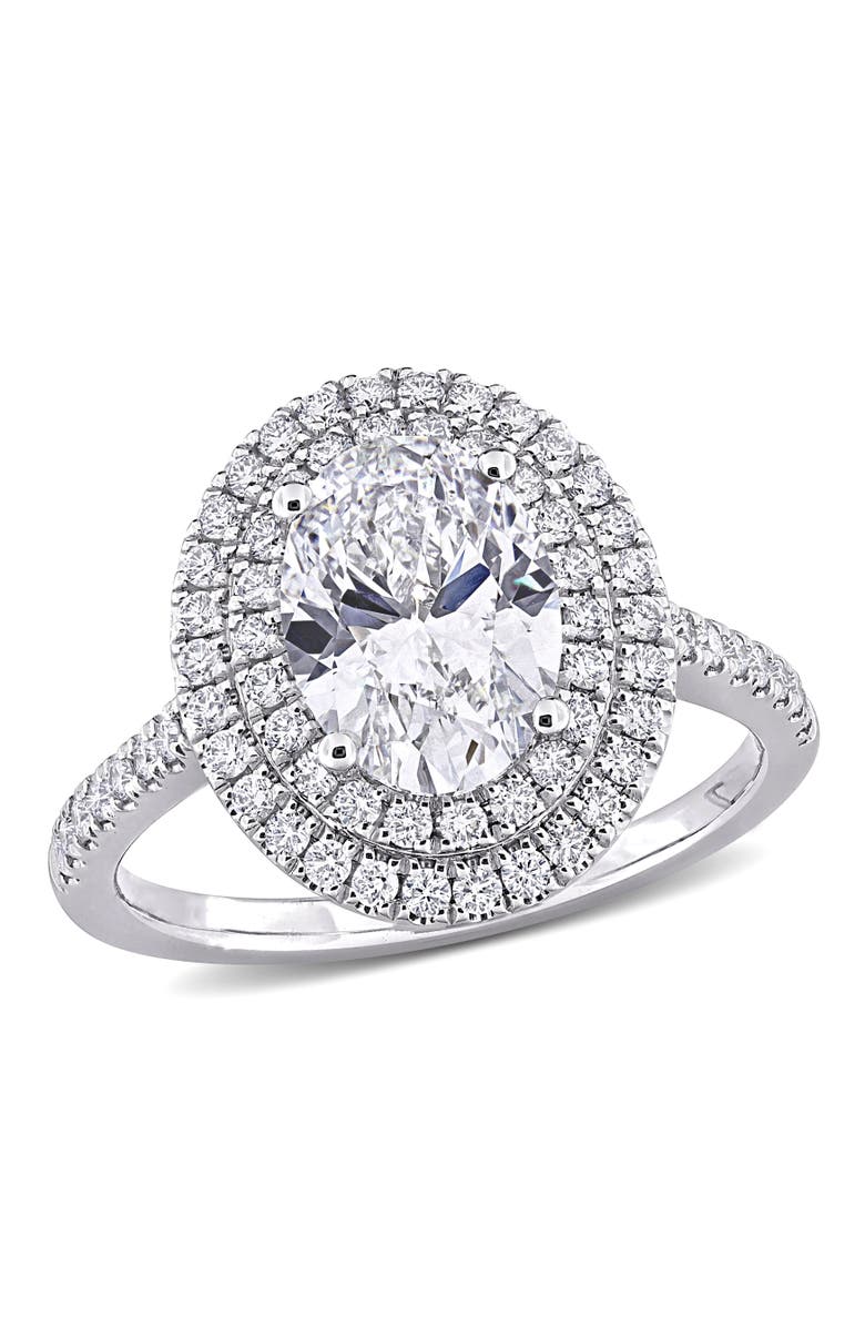 Julianna B. 2-1/2 CTW Lab-Grown Diamond Double Halo Ring 14k, Main, color, White Gold