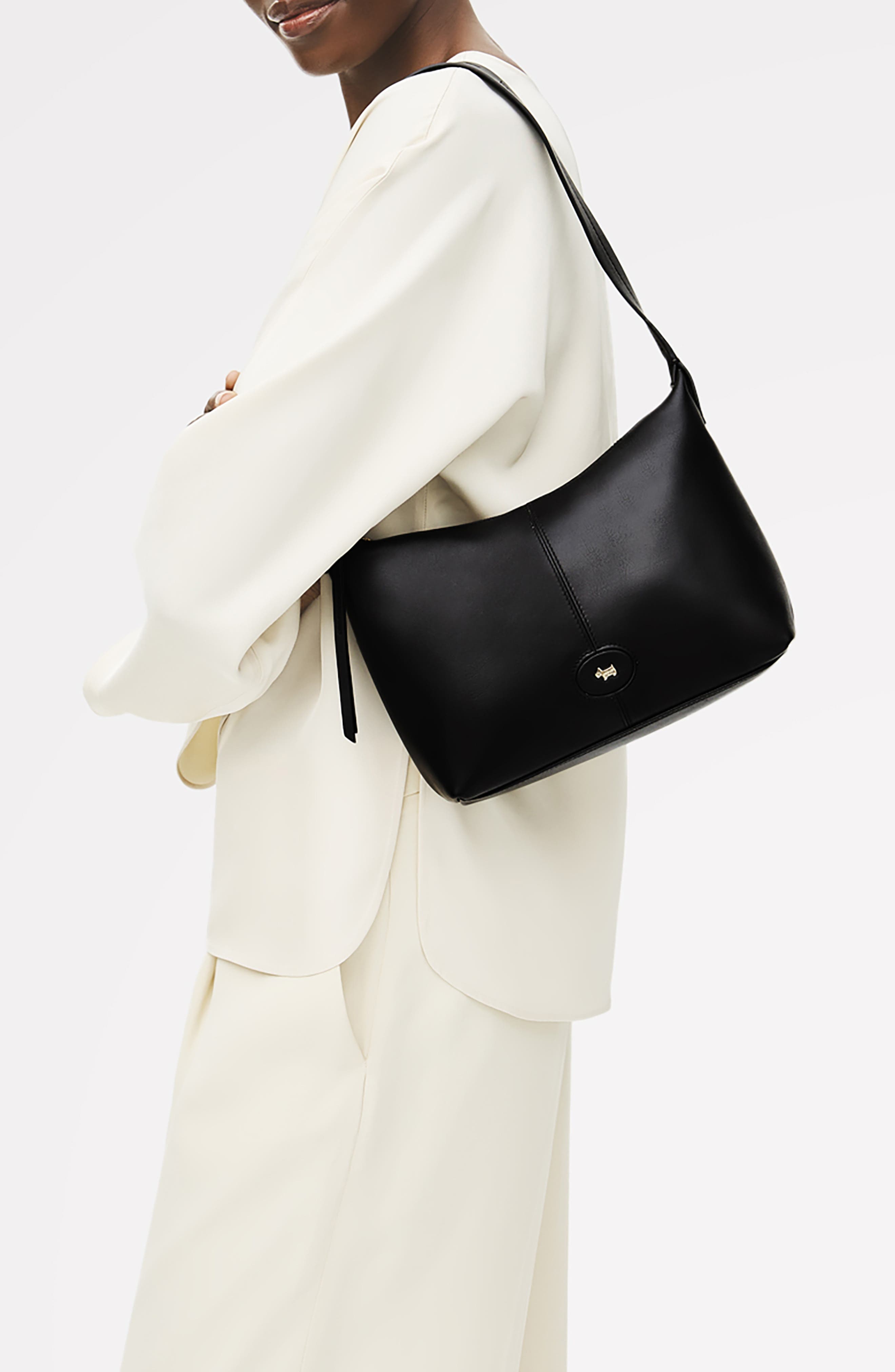 Radley Maldon Mews Medium Leather Shoulder Bag, Alternate, color, Black