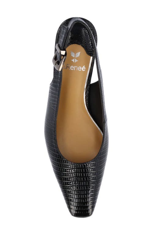 J. Reneé Hadyn Lizard Embossed Slingback Pump