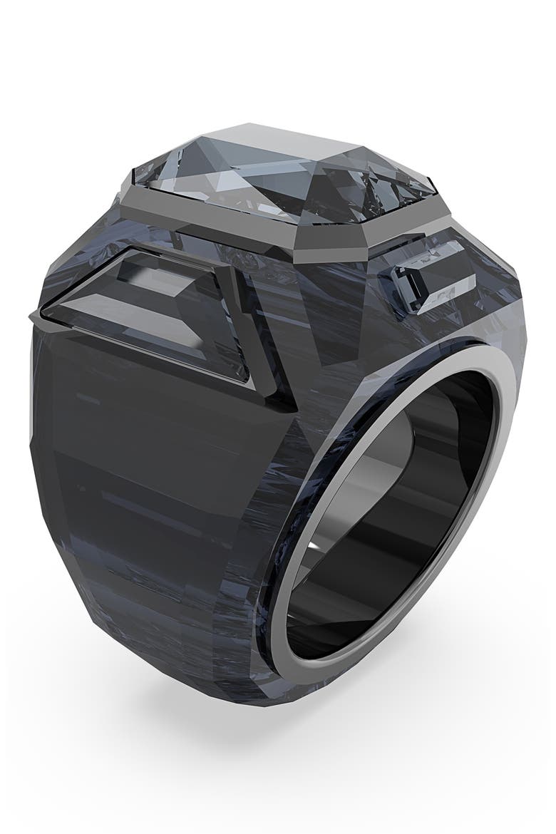 Chroma Crystal Statement Ring, Alternate, color, BLACK