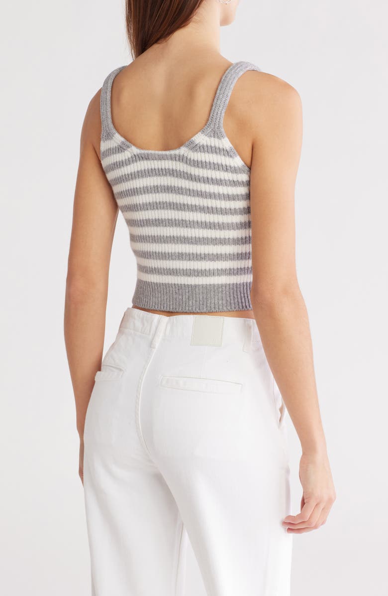 Simkhai Braylee Wool & Cashmere Crop Tank Sweater, Alternate, color, Heather Grey Multi