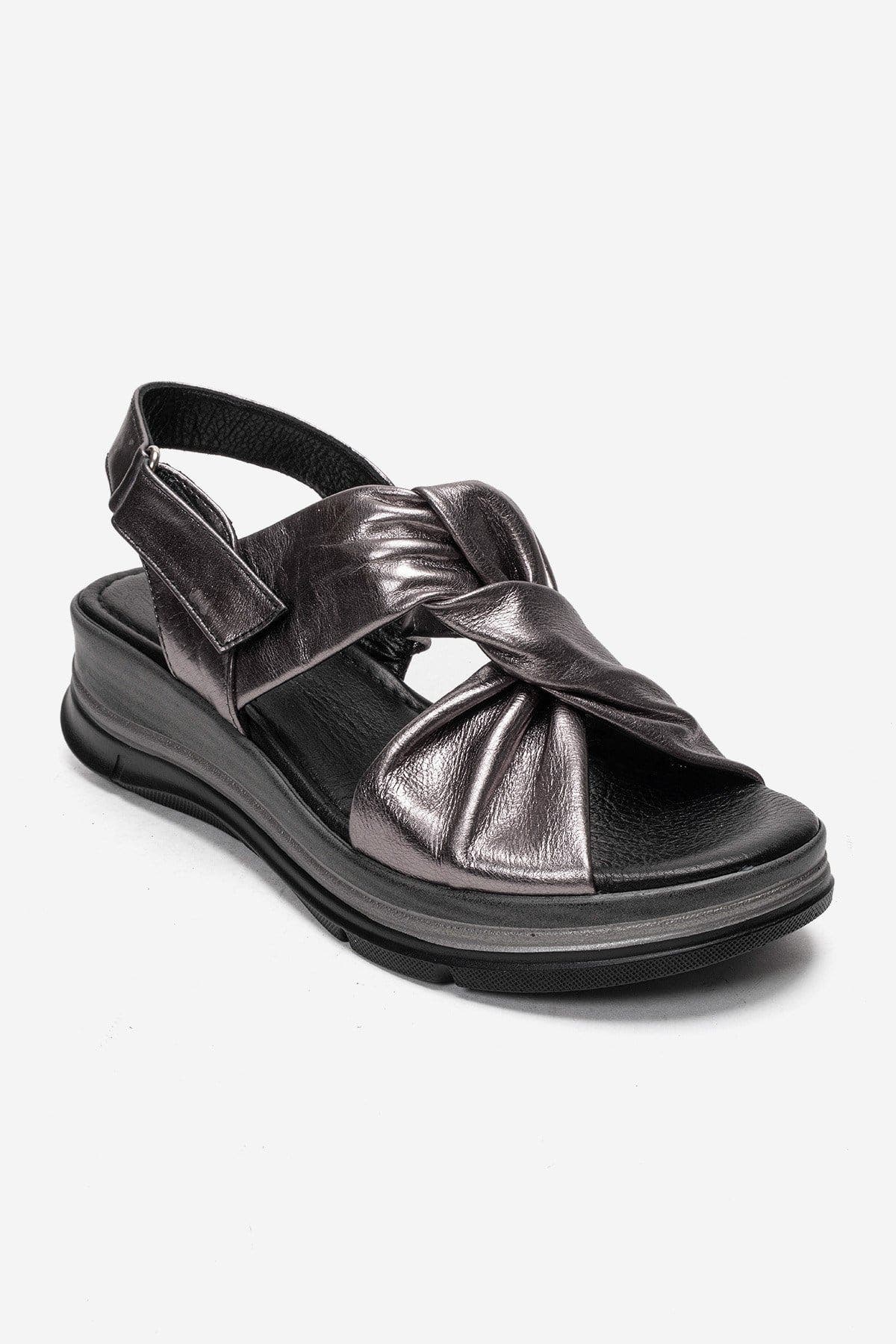 Oara Leather Sandal, Alternate, color, Platinum