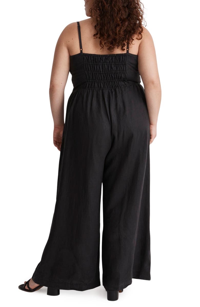 Madewell Sleeveless Wide Leg Linen Jumpsuit, Alternate, color, 