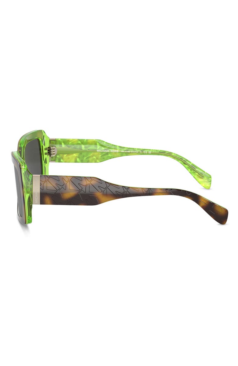 Michael Kors Corfu 56mm Rectangular Sunglasses, Alternate, color, Dark Grey