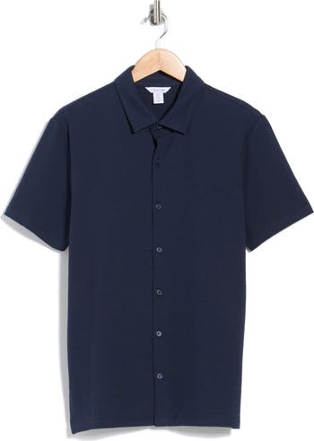 Calvin Klein Seersucker Button Front Polo | Nordstromrack
