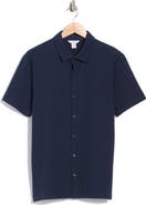 Calvin Klein Seersucker Button Front Polo