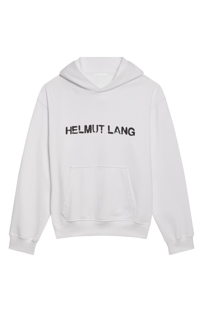 Helmut Lang Stencil Logo Graphic Hoodie, Alternate, color, White