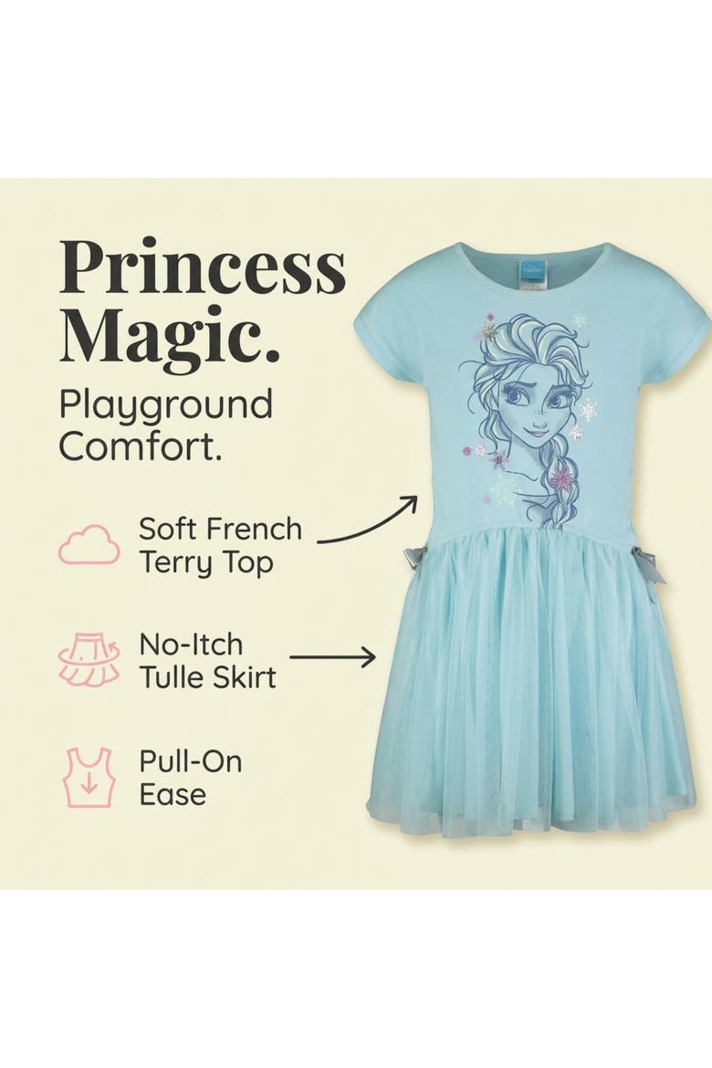 Frozen Queen Elsa Tutu Dress, Alternate, color, Elsa Light Blue