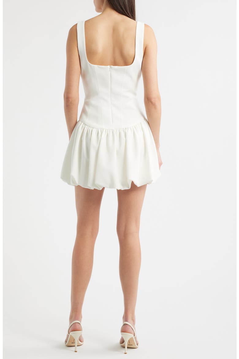 Birdie Sleeveless Bubble Minidress, Alternate, color, PORCELAIN