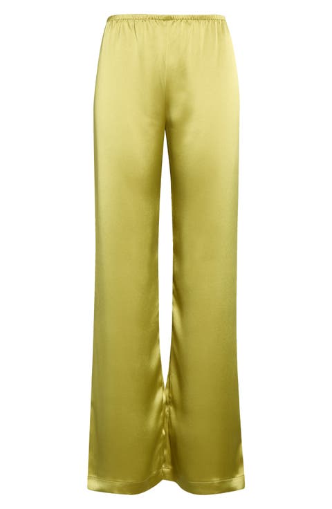 Barb Wide Leg Satin Pants