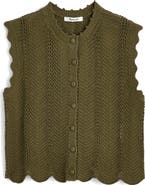 Madewell Wavy Knit Button-Up Shell