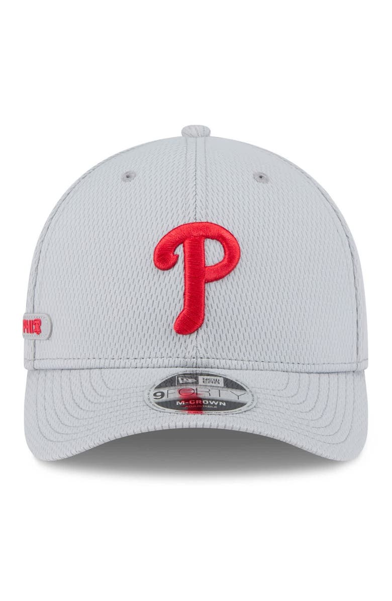 New Era Men's New Era Gray Philadelphia Phillies 2025 MLB Clubhouse 9FORTY M-Crown Adjustable Hat, Alternate, color, 