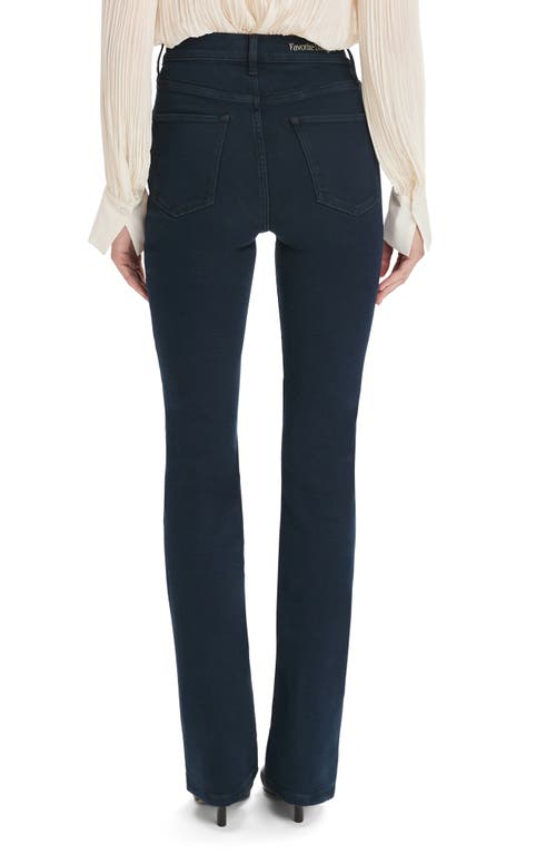 Favorite Daughter The Valentina Super High Waist Mini Bootcut Jeans In Black