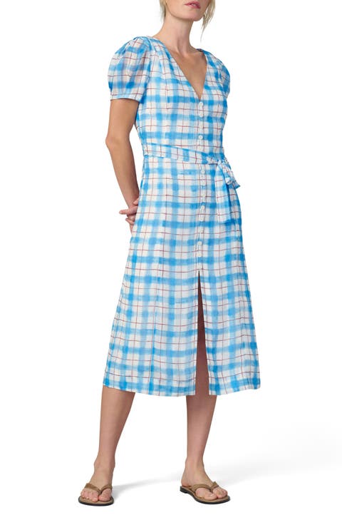 The Halle Button Front Midi Dress