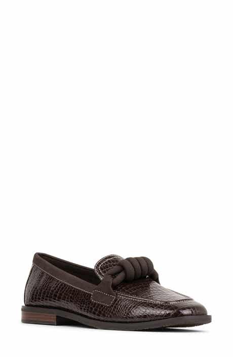 Shaya Faux Leather Croc Embossed Loafer