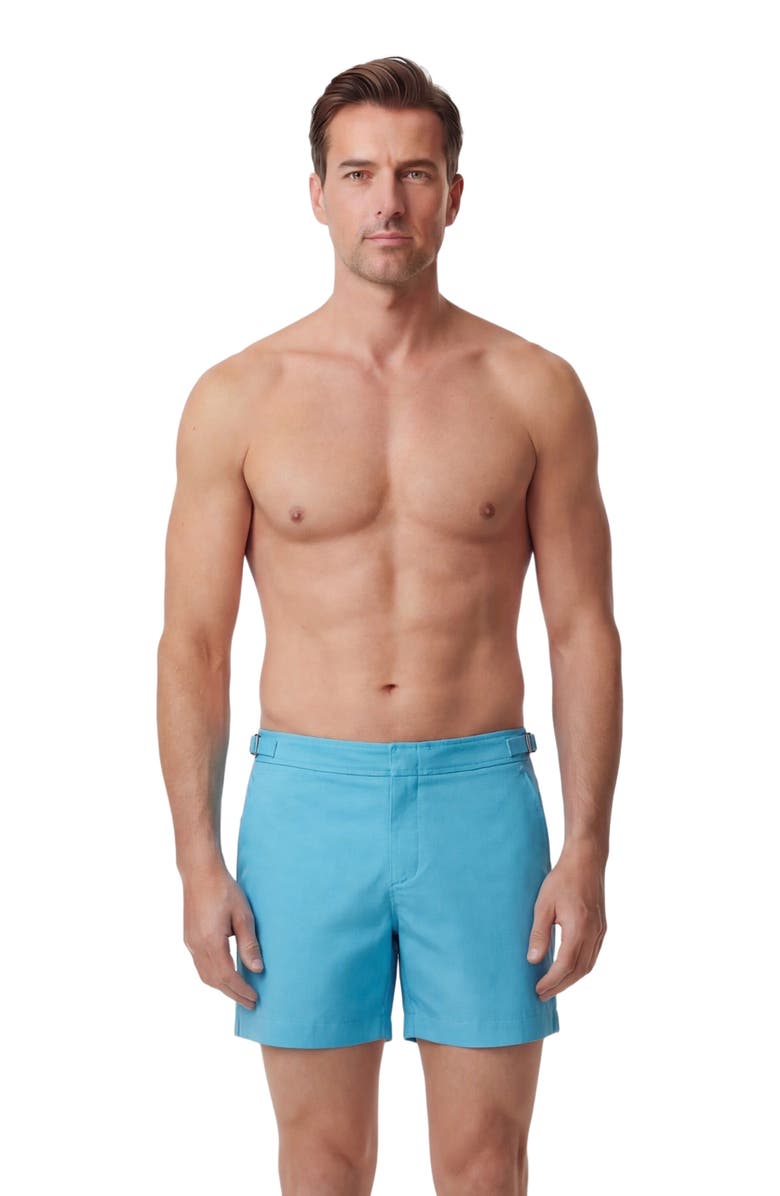 Lords of Harlech Oxford Mens Swim Tailored Short, Main, color, Oxford Teal
