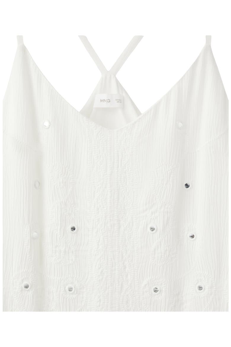 Embroidered Mirror Mini Sundress, Alternate, color, OFF WHITE